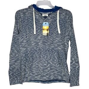Hang Ten A California Classic Surf Blue White Pullover Hoodie Size Small New